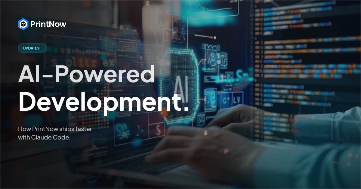 AI-powered software development workflow for web-to-print technology