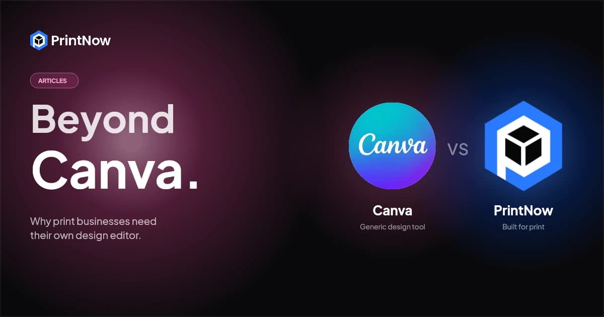 White-label print design editor as a Canva alternative for print businesses