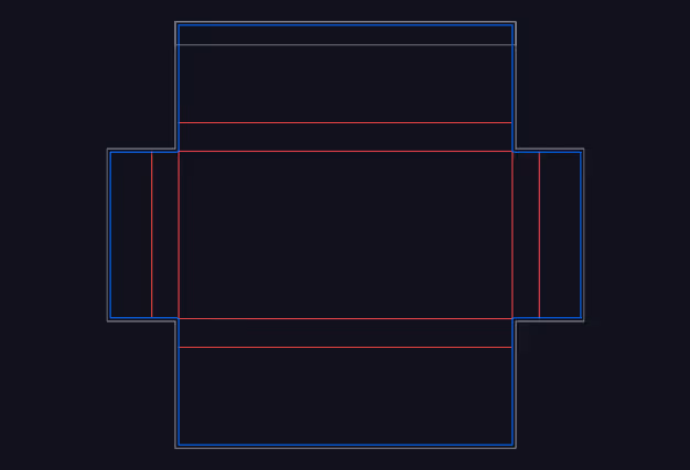 One piece folder dieline