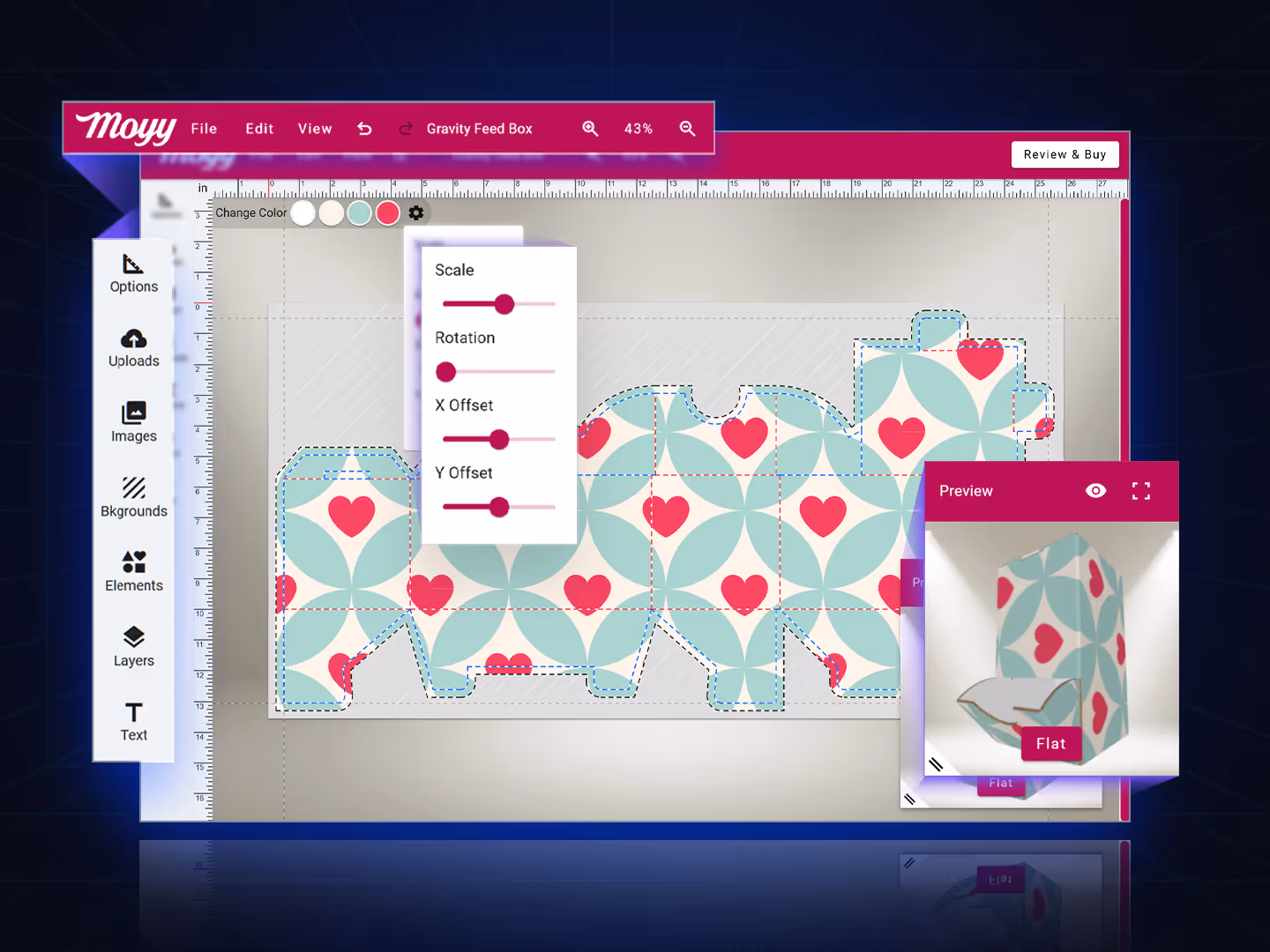 Customize patterns, backgrounds, layouts, & elements