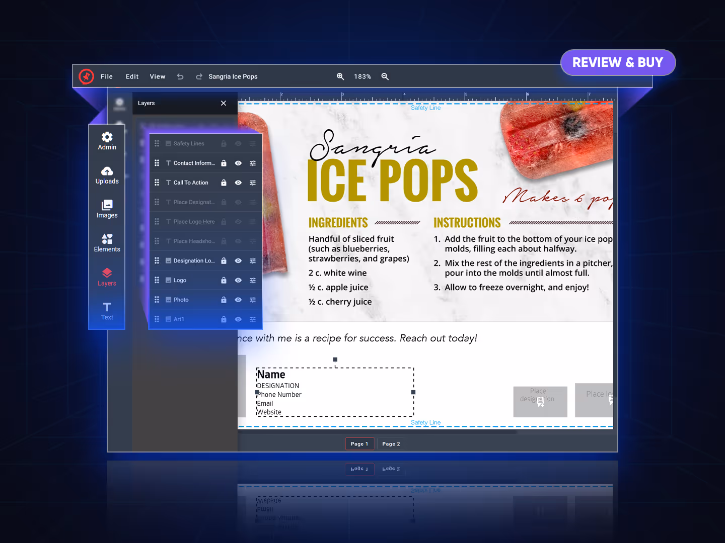 Complete item level controls to fine-tune the perfect design