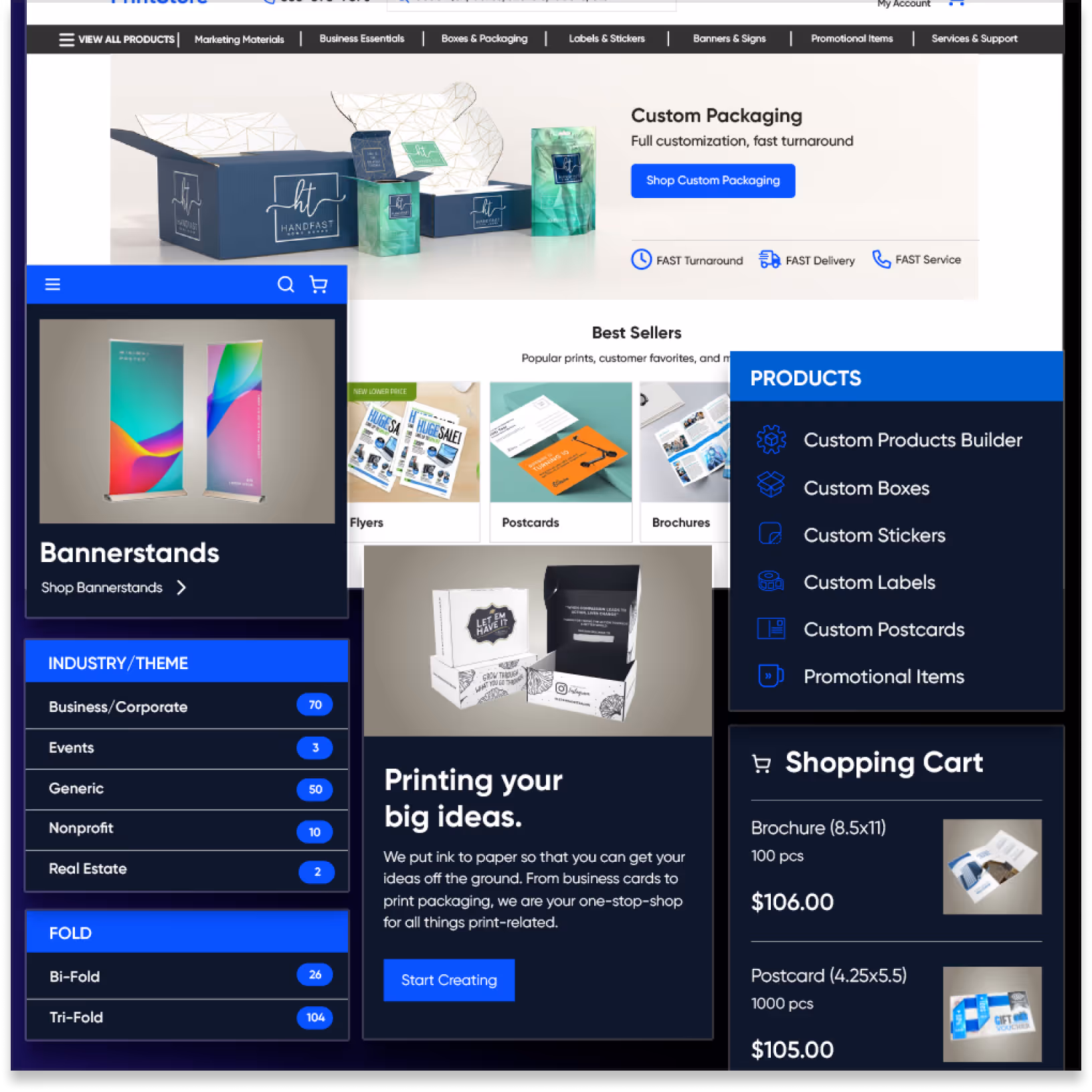 PrintNow Print Store — online web-to-print storefront