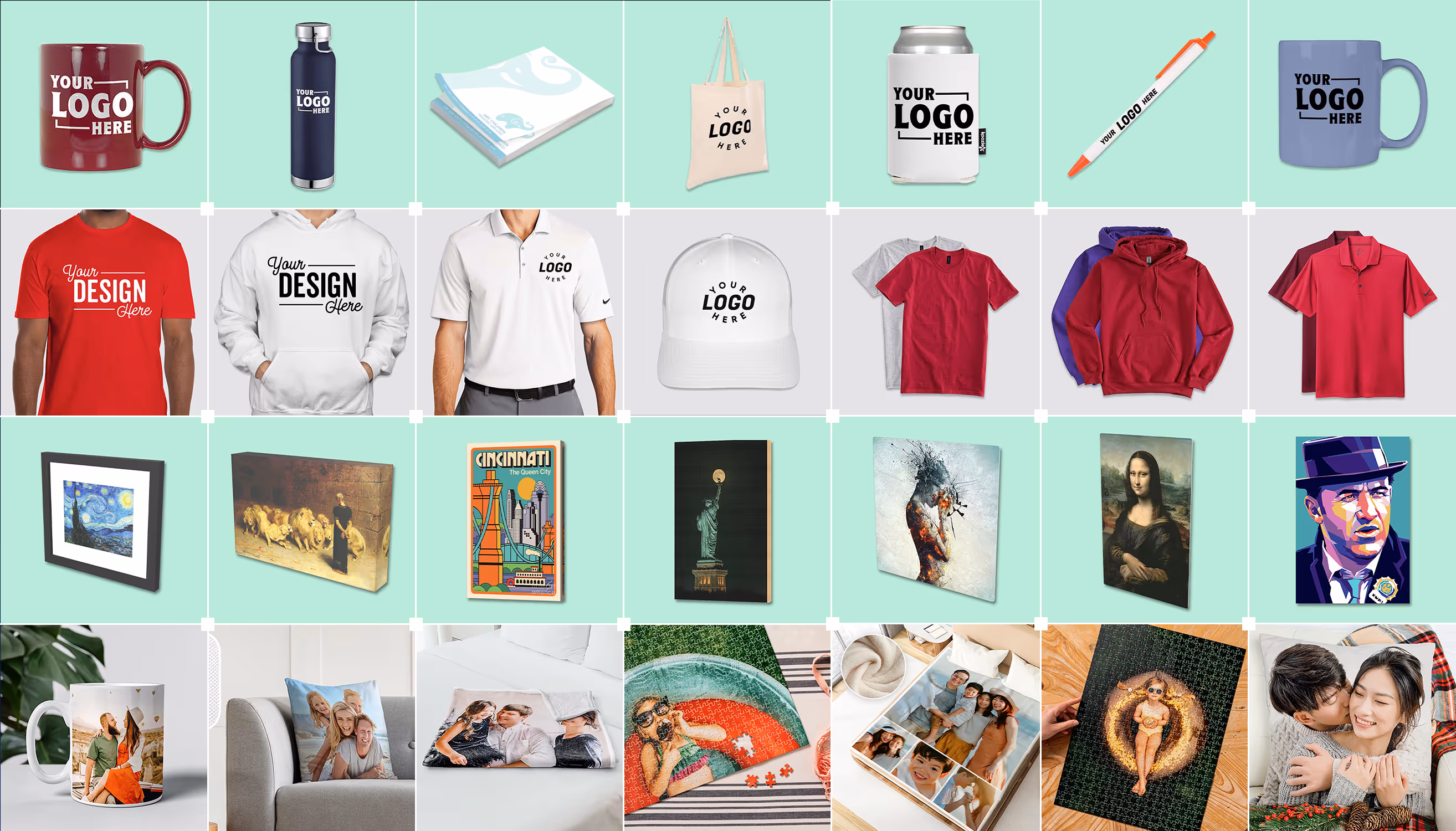 PrintNow print-on-demand platform showing custom product design, merch creation, and order fulfillment tools