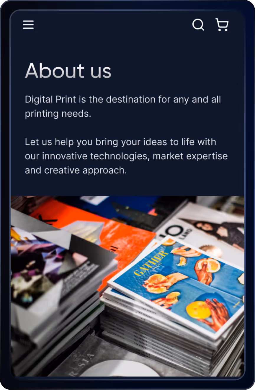 About us page