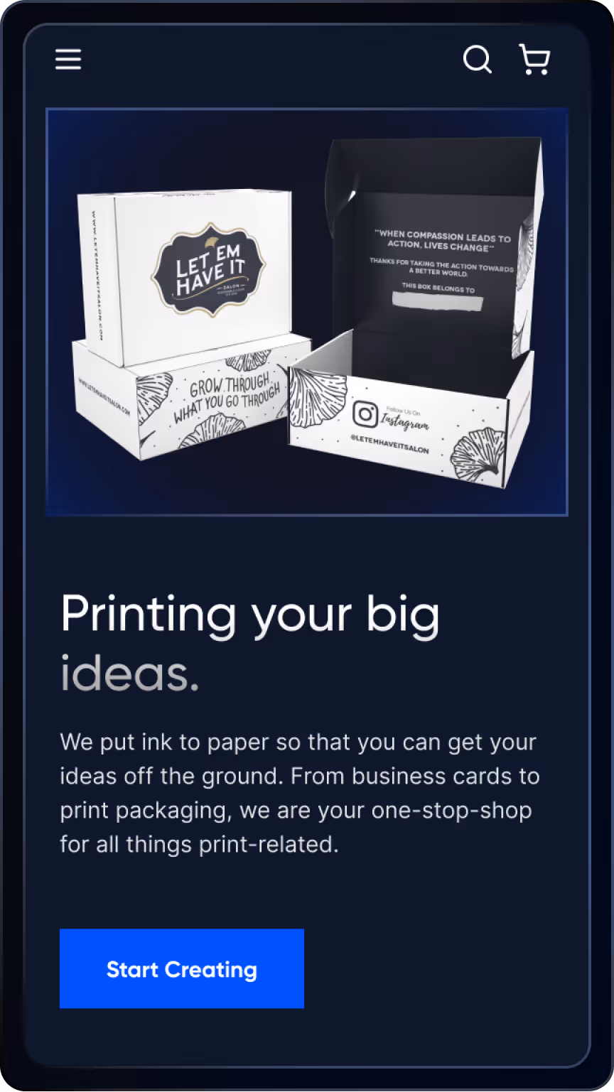 Printing your big ideas