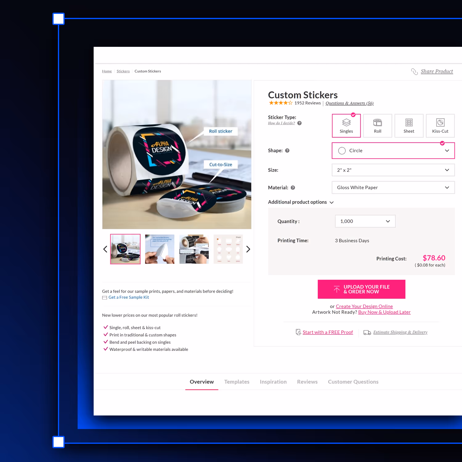 Build slick category landing pages ready to take online orders