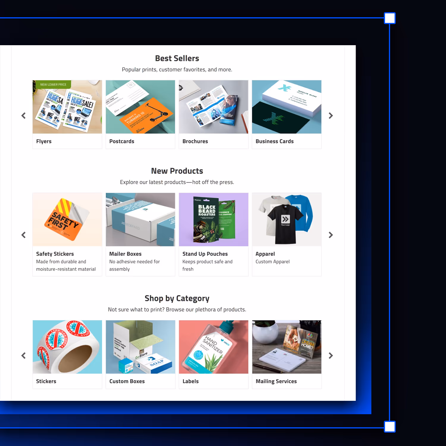 Pull in dynamic products into your custom home pages