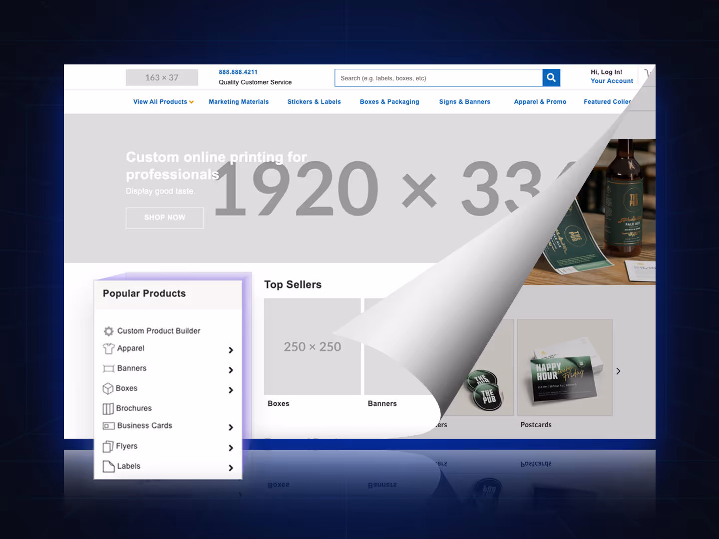Create category product landing pages