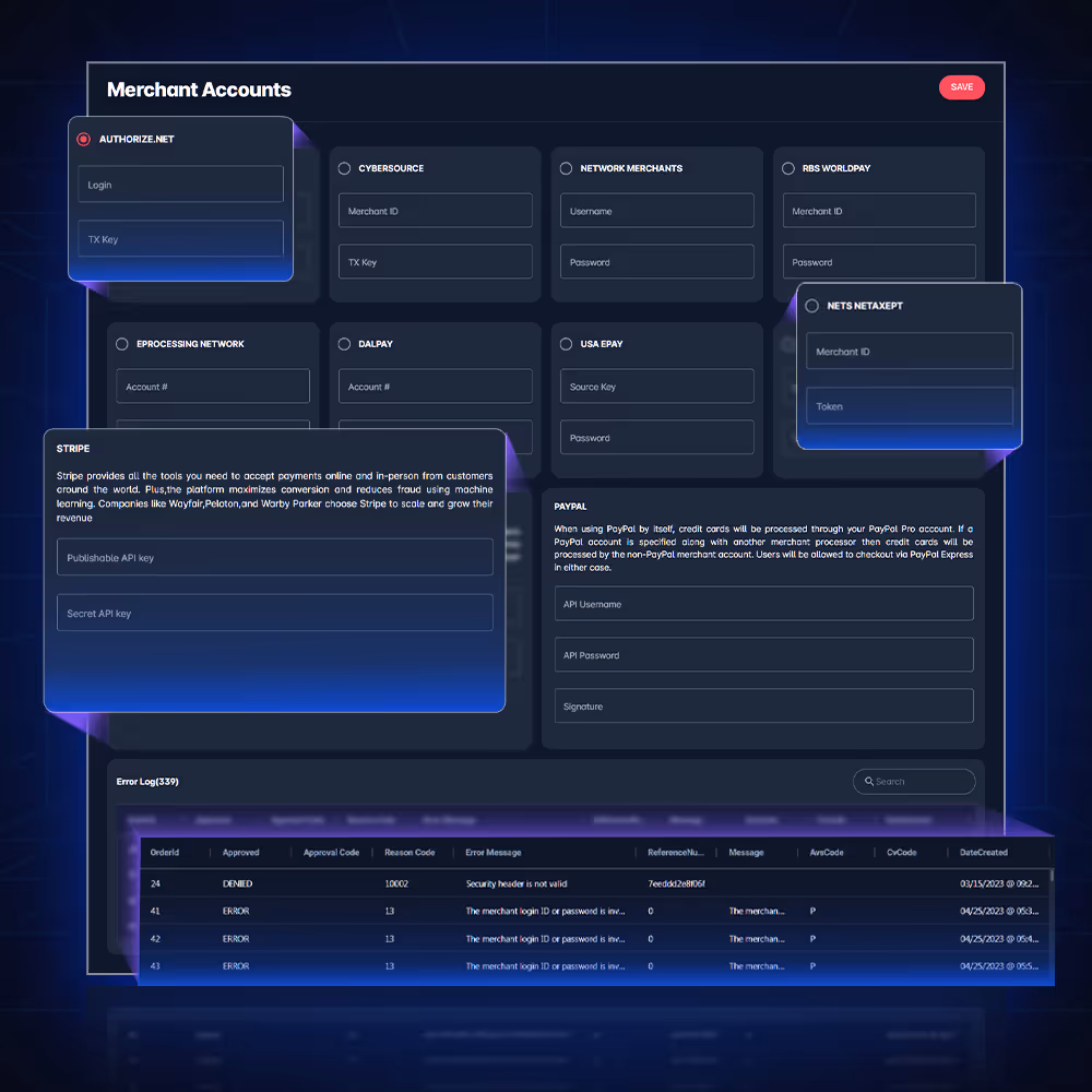 Enable a merchant account for credit card transactions